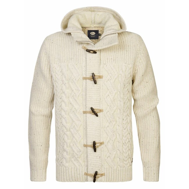 Hooded Cardigan, ecru, PETROL INDUSTRIES