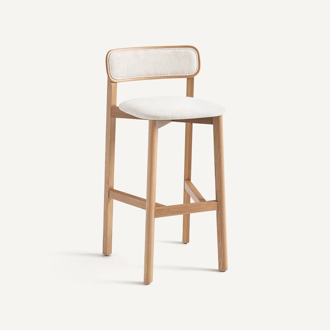 Chaise de bar chêne nattée, Batignolles, Gallina Couleur chêne naturel <span itemprop=