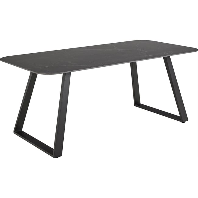 Table à manger céramique ANTALYA Couleur graphite et noir <span itemprop=
