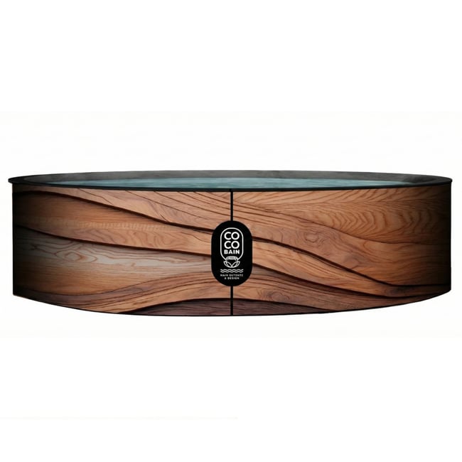 Coco Bain Piscine Maui - Piscine Hors Sol 250cm de diamètre - Imitation Bois Véritable - COCO SPA
