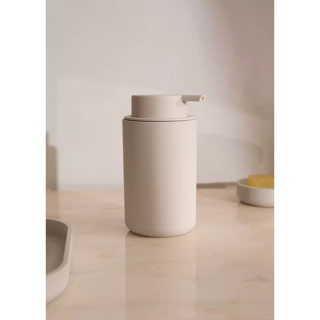 Distributeur de savon résine Couleur écru <span itemprop=