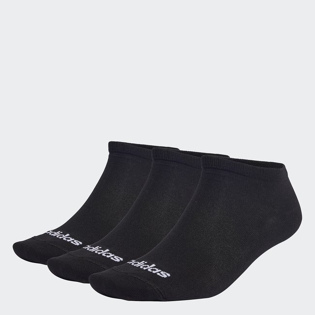 Lote de 3 pares de calcetines finos Linear negro + negro + negro <span itemprop=