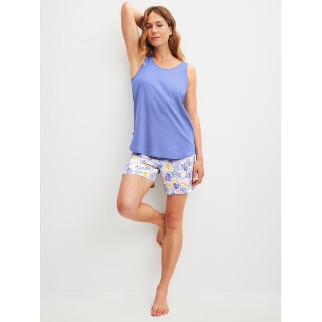 Pyjama court sans manches Coton COASTAL DREAMS persian jewel <span itemprop=