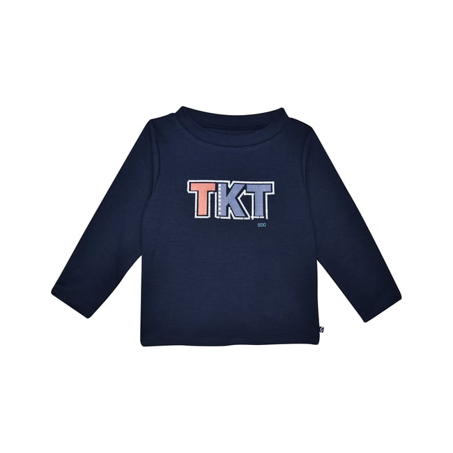 Tee shirt jocelyn interlock manches longues enfant bleu <span itemprop=
