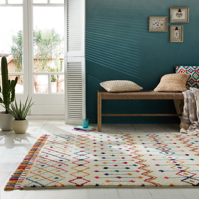Tapie style berbere PRAIRIE Couleur crème <span itemprop=