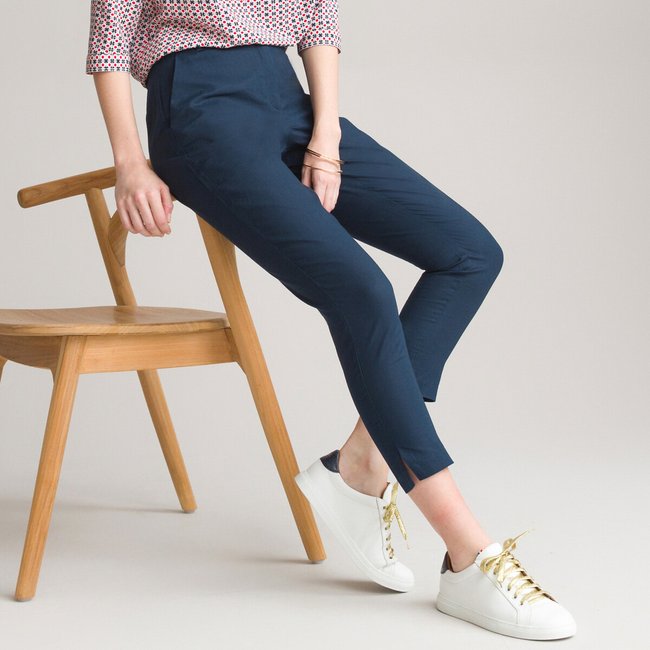 Pantalon droit 7/8ème, lin et coton - ANNE WEYBURN