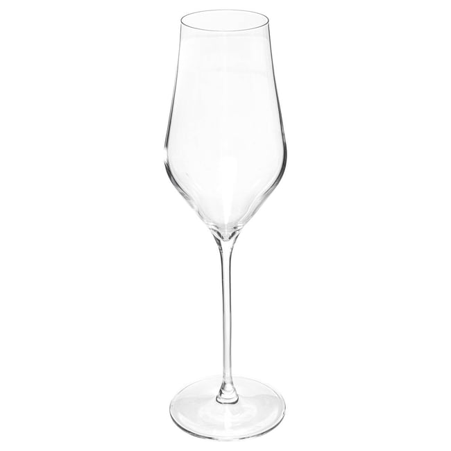 Lot de 6 flûtes à champagne en verre cristallin 31 cl DOURO Couleur transparent <span itemprop=