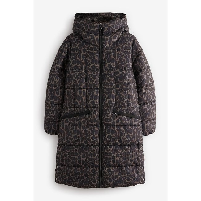 Manteau doudoune rembourré mi-long à capuche animal <span itemprop=