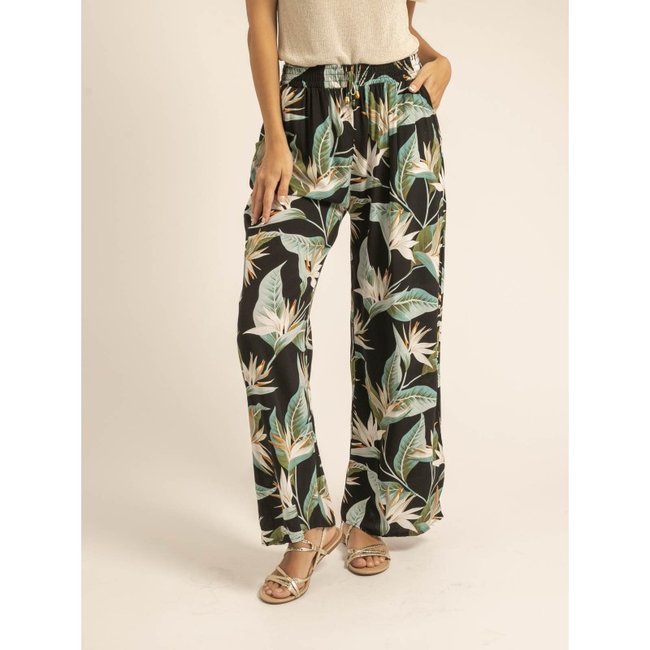 Pantalon Fluide Motifs Engie noir <span itemprop=
