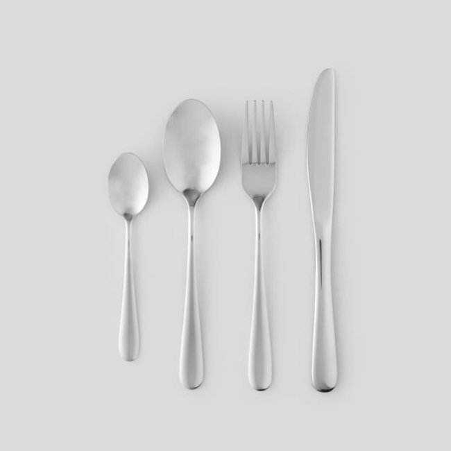 Ménagère 12 pièces, gamme Berlin Couleur argent <span itemprop=