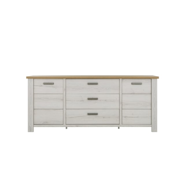 Buffet 2 portes 3 tiroirs MANOSQUE Couleur beige <span itemprop=
