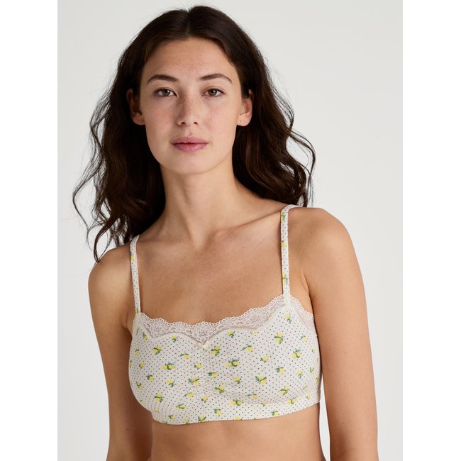 Brassière Coton TOUJOURS PRINT crème de charme <span itemprop=