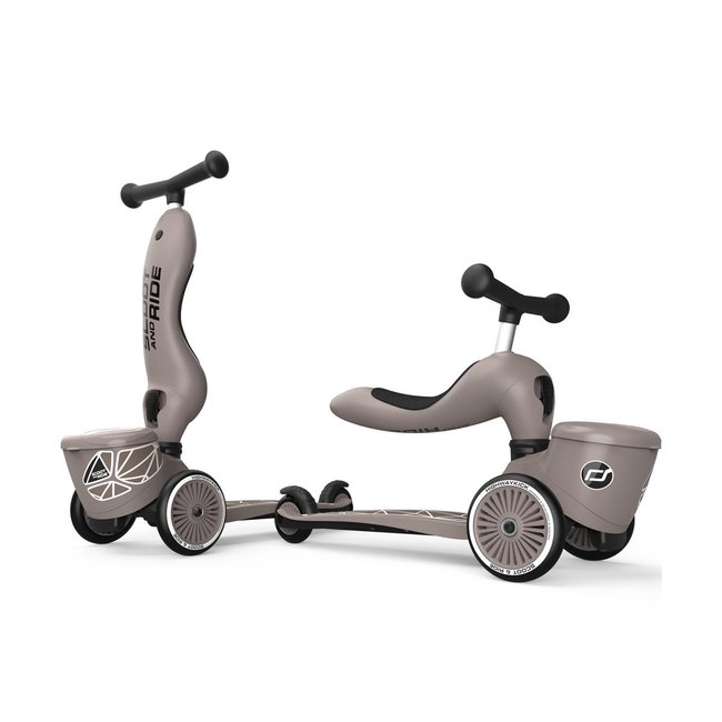 Trottinette évolutive 2 en 1 Highwaykick 1 taupe, noir, blanc <span itemprop=