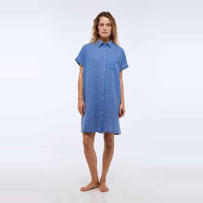 Chemise de nuit unie en coton riviera <span itemprop=