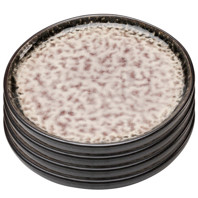 Lot de 4 assiettes à dessert, SOHO Couleur gris <span itemprop=