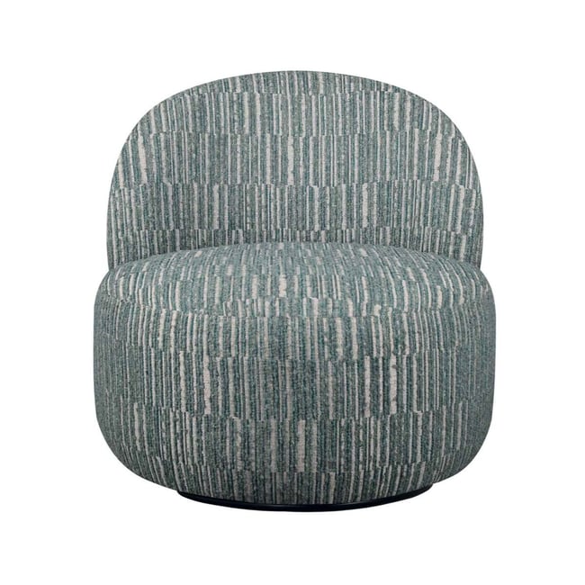 Fauteuil en tissu vert pivotant L74 cm - CULBUTO Couleur vert <span itemprop=