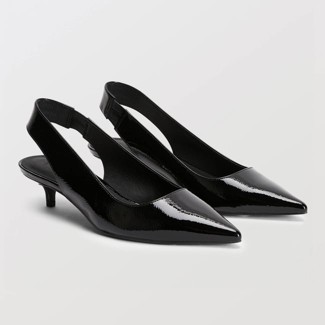 Slingback en cuir - MONOPRIX