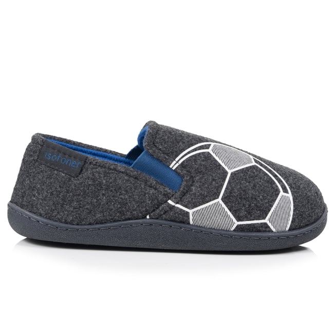 Chaussons Mocassins gris <span itemprop=