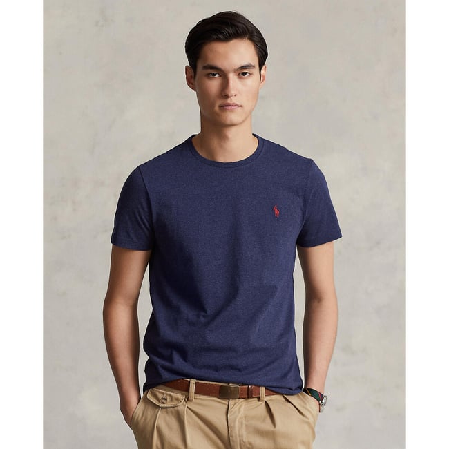 T-shirt girocollo in jersey taglio aderente - POLO RALPH LAUREN