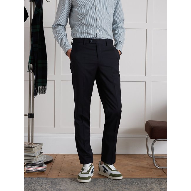 Pantalon de costume Super 100's marine <span itemprop=