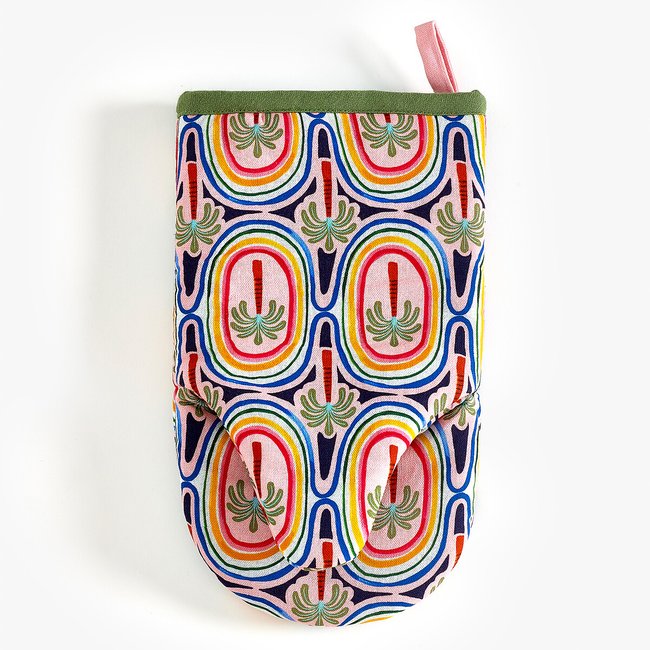 Electric Coast Palm Tree Single Oven Glove, multi-coloured, ELEANOR BOWMER
