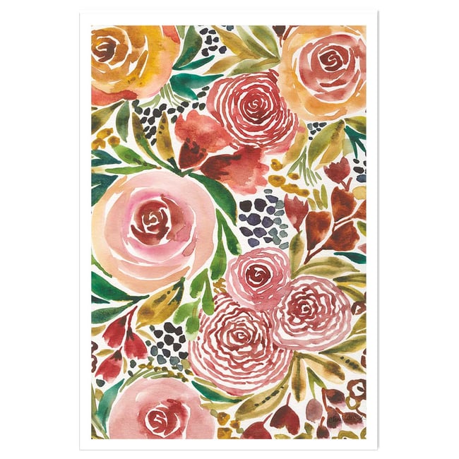 Poster roses envoutantes - HEXOA