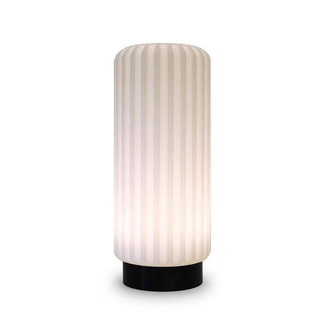 Lampe à poser extérieur Polypropylène DENTELLES Couleur noir <span itemprop=