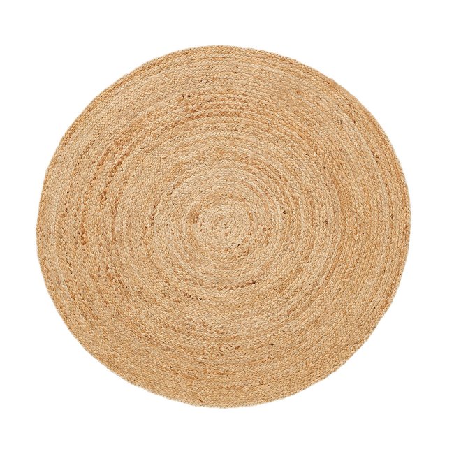 Tapis en jute, Aftas, Ø100 cm Couleur beige naturel <span itemprop=