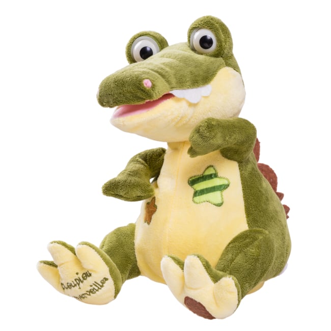 Paulo le croco - peluche animée vert <span itemprop=