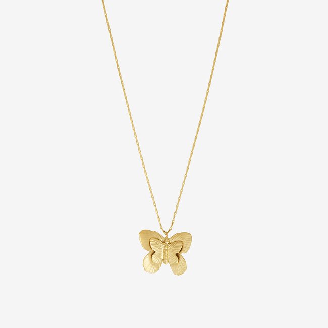Collier doré grand modèle - butterfly doré <span itemprop=