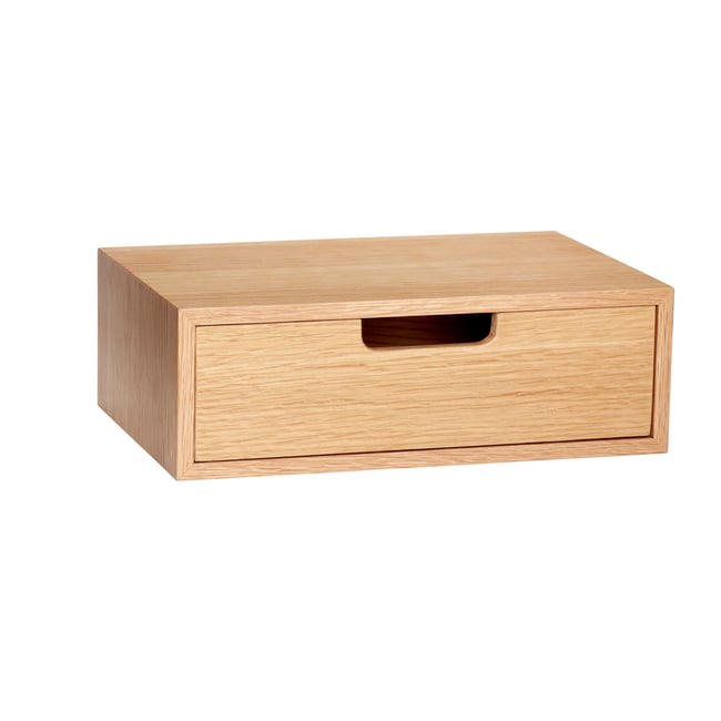 Boîte de rangement en placage de chêne HIDE Couleur naturel <span itemprop=