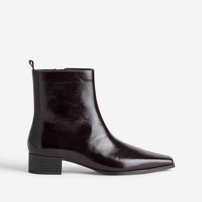 Boots en cuir LYSANDRE chocolat <span itemprop=