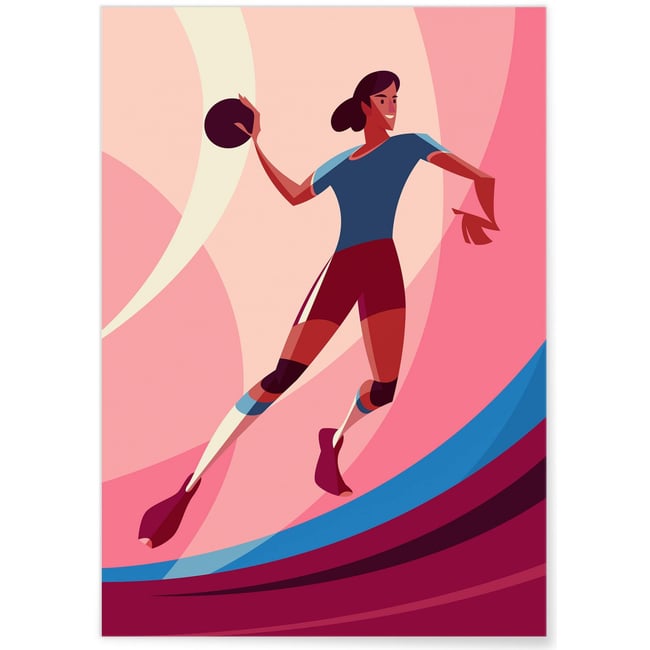 Affiche Handball Couleur blanc <span itemprop=