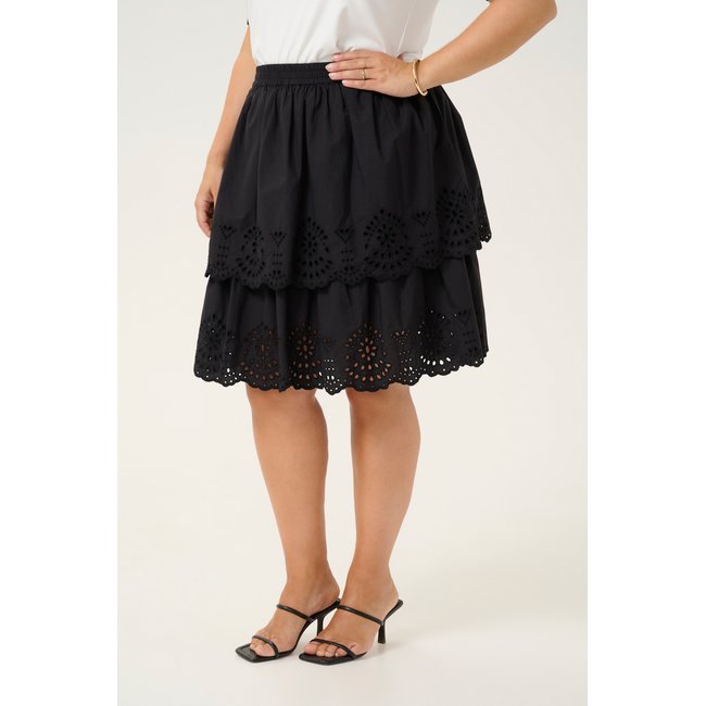 Skirt a-shape noir <span itemprop=