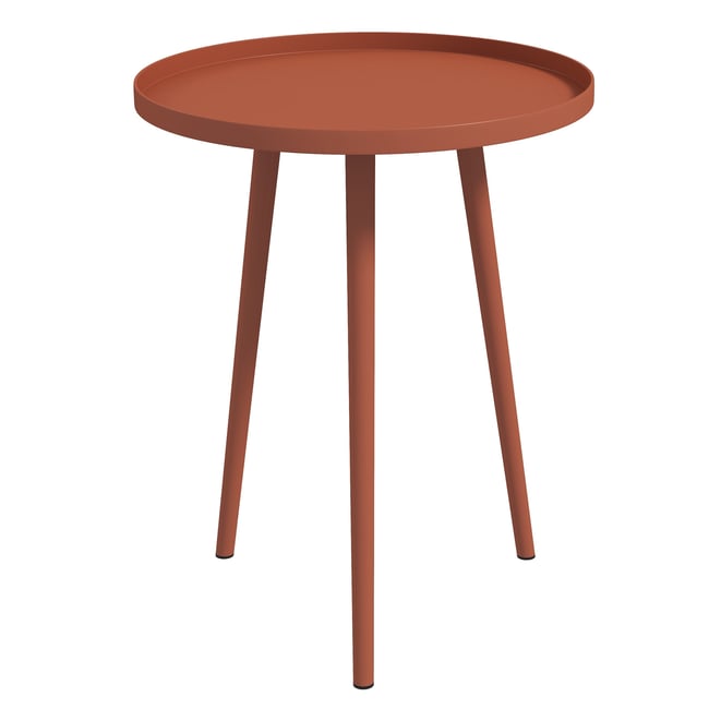 Table d'appoint de terrasse Acier Rouge - OUTSUNNY