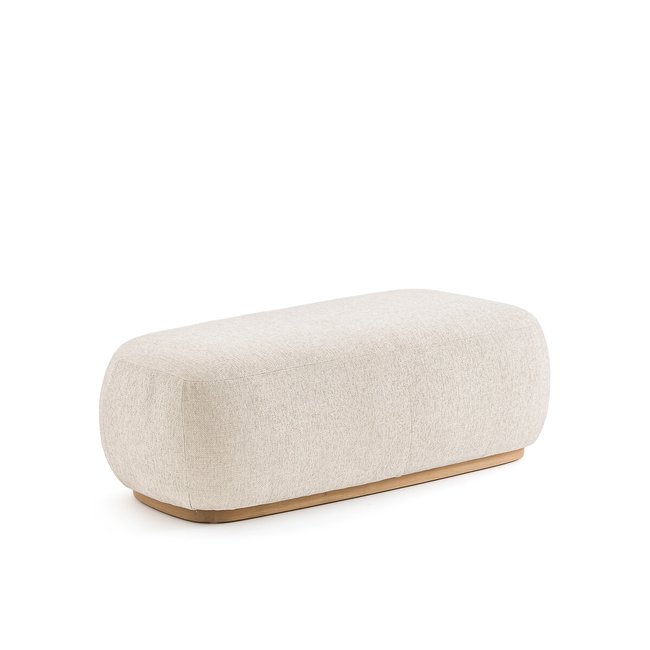 Banquette repose-pieds tissu texturé, Jerry ficelle <span itemprop=
