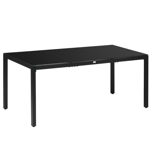 Table de jardin Aluminium Noir noir <span itemprop=