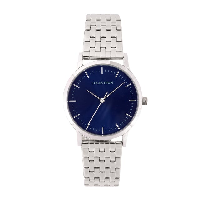 Montre Analogique  ROMAIN argenté bleu argenté <span itemprop=