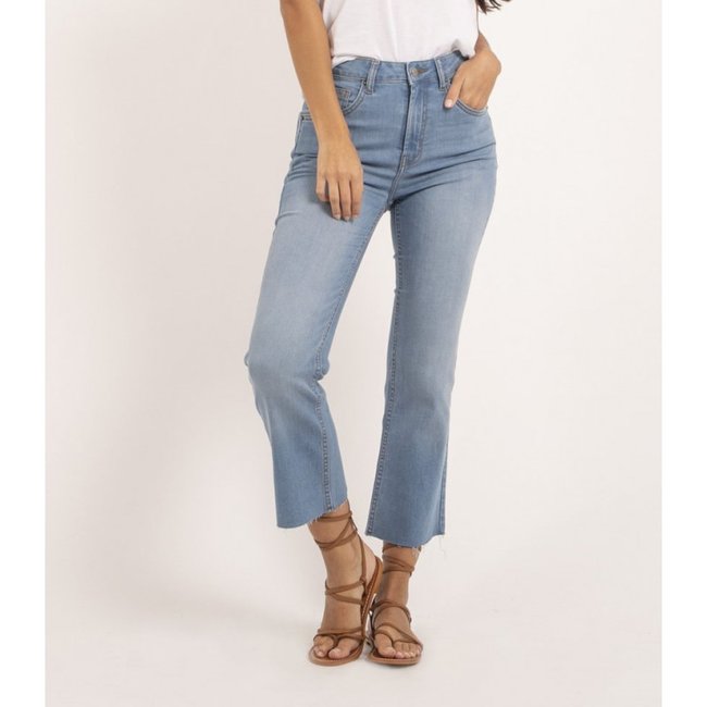 Jean Coupe Flare Eudoria bleu <span itemprop=