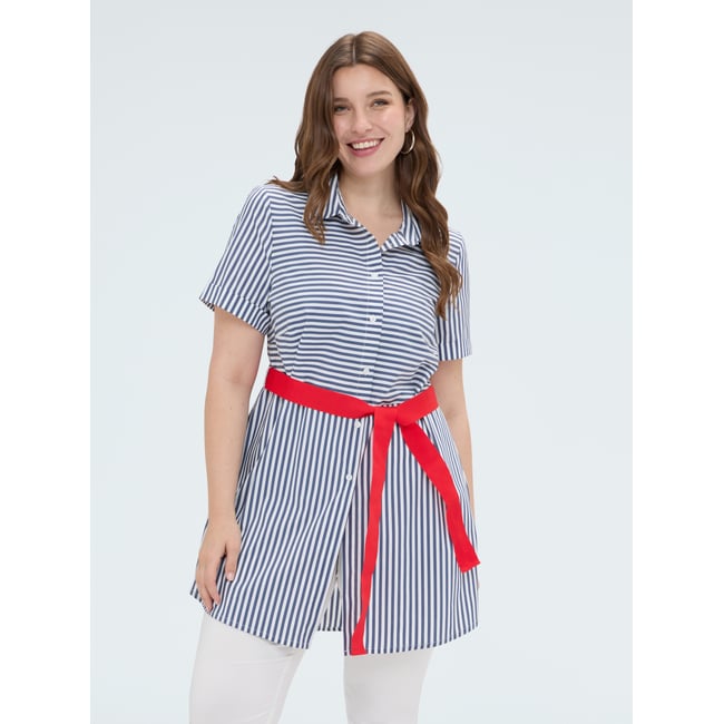 Chemise rayée bleu <span itemprop=