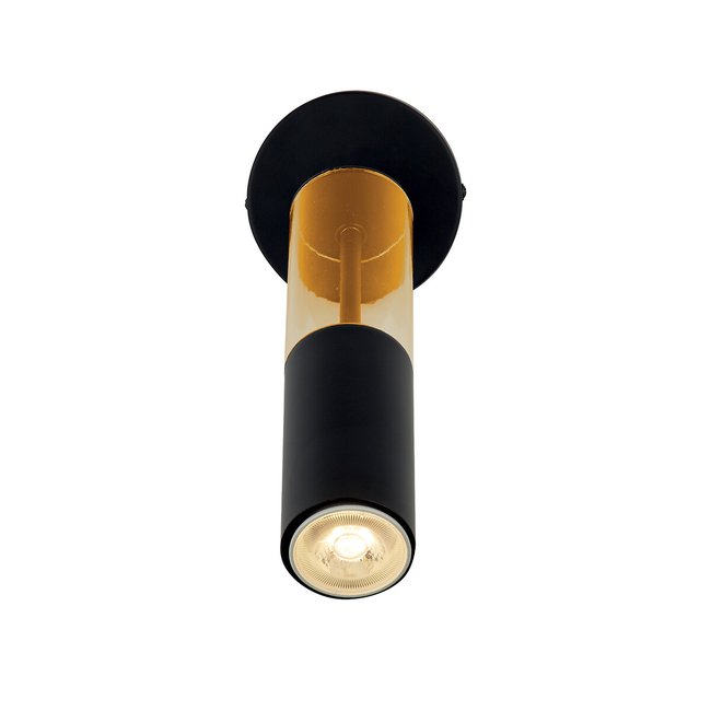 Adjustable Amber Wall Light, black, SO'HOME
