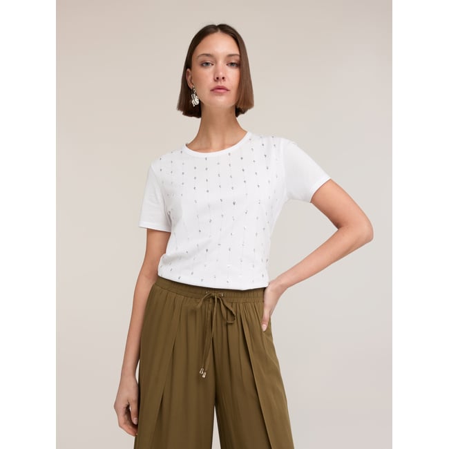 T-shirt avec broderie de paillettes - MOTIVI