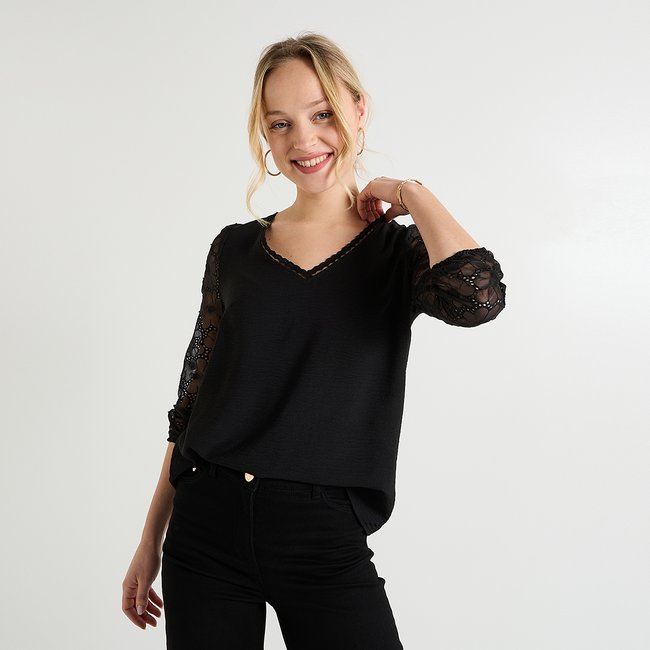 Blouse à manches fantaisie - GRAIN DE MALICE