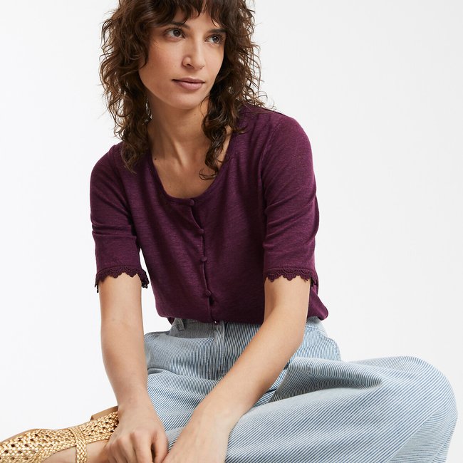Leinenshirt mit kurzen Ärmeln - LA REDOUTE COLLECTIONS
