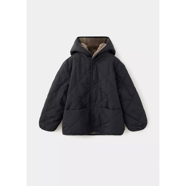 Anorak matelassé imitation fourrure - MANGO BABY