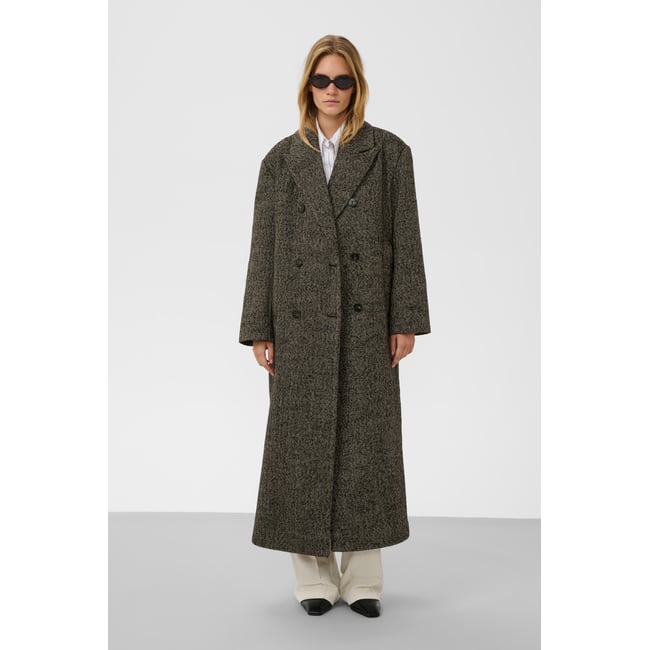 Veste d'extérieur marron feather gray and black twill <span itemprop=