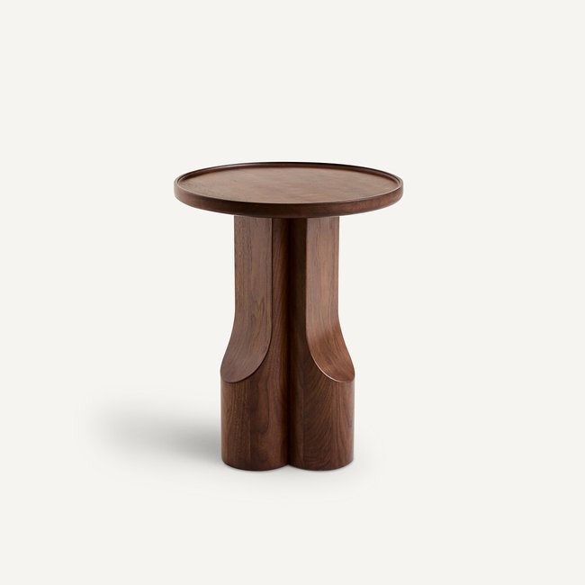 Bout de canapé noyer et placage noyer, Stigido Couleur noyer <span itemprop=