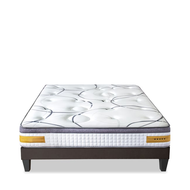 Ensemble Matelas Mémoire de forme COPENHAGUE avec sommier - BELLECOUR