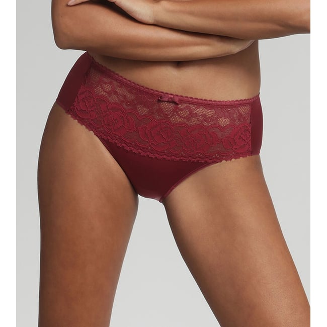 Culotte midi Flower Elegance cerise noire <span itemprop=
