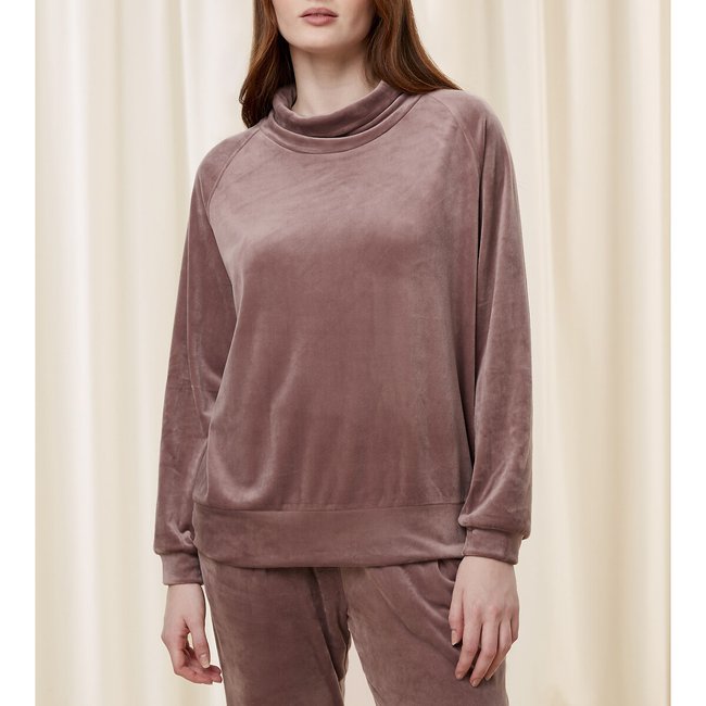 Felpa in velluto homewear Cozy Comfort praline TRIUMPH